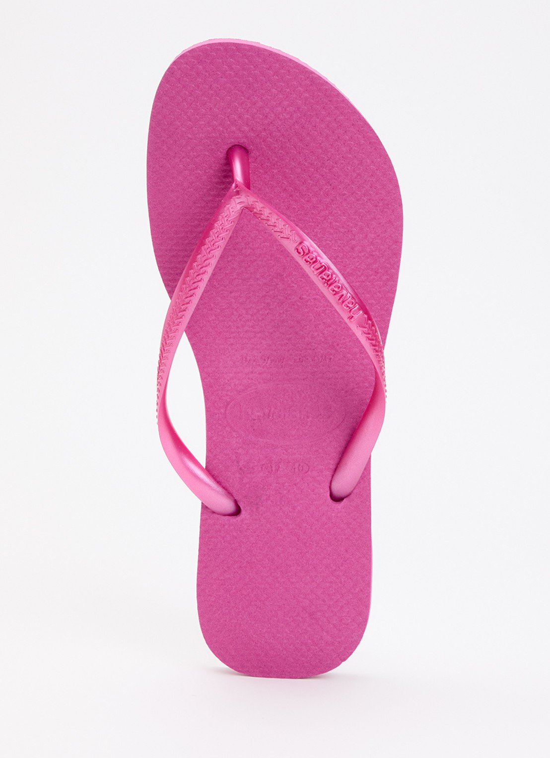 Havaianas Slim slipper met logo - voorkant 3 roze