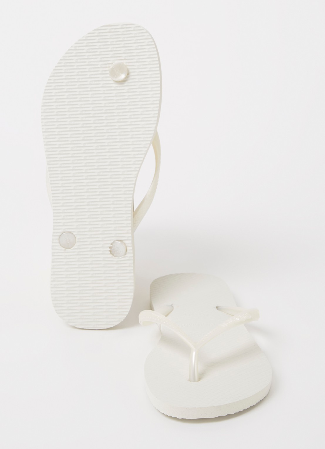 Havaianas Slim slipper met logo - detail wit