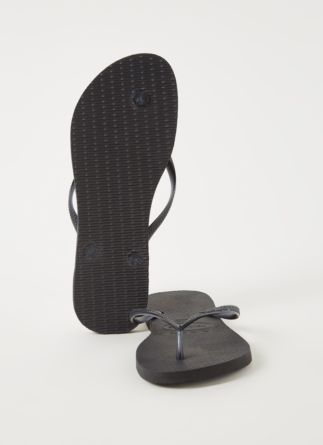 Havaianas Slim slipper met logo - detail 4 antraciet