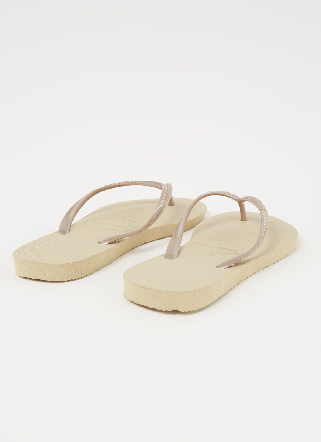 Havaianas Slim slipper met logo - detail 3 zand
