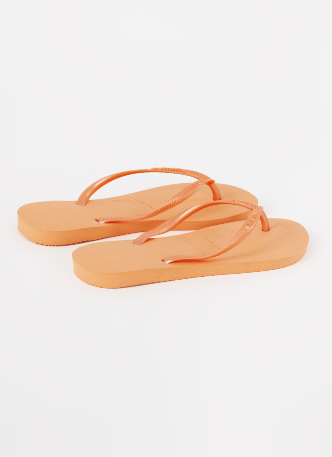 Havaianas Slim slipper met logo - achterkant 4 abrikoos