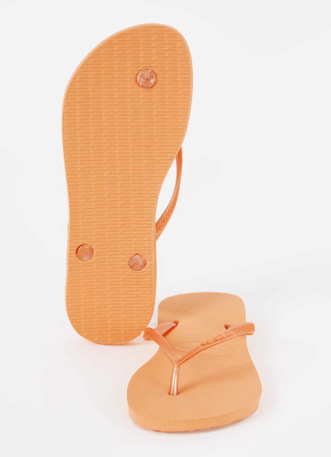 Havaianas Slim slipper met logo - detail 3 abrikoos