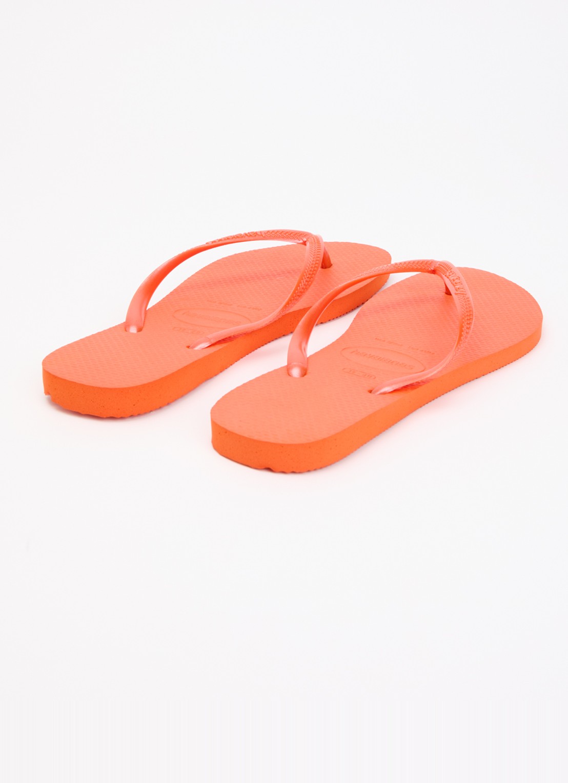 Havaianas Slim slipper met logo - achterkant oranje