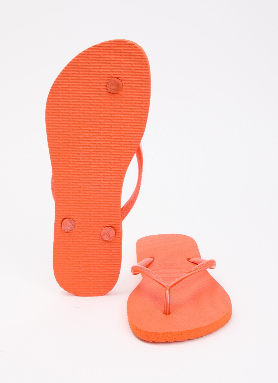 Havaianas Slim slipper met logo - detail 2 oranje