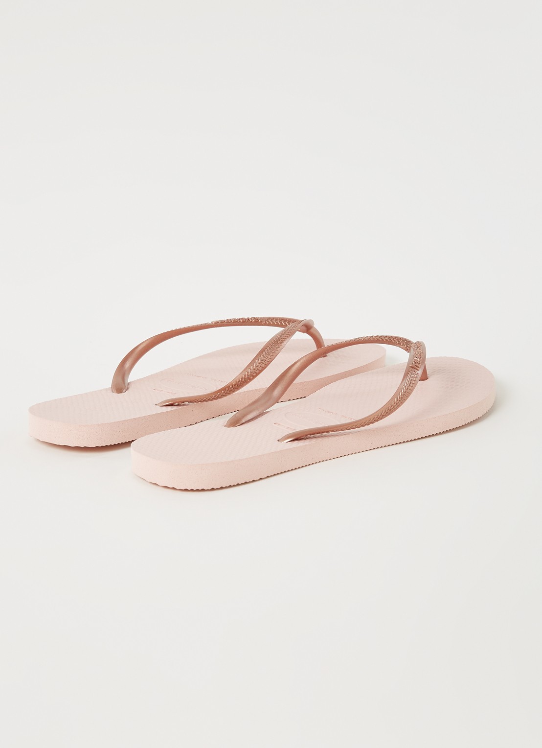 Havaianas Slim slipper met logo - detail 3 zalmroze