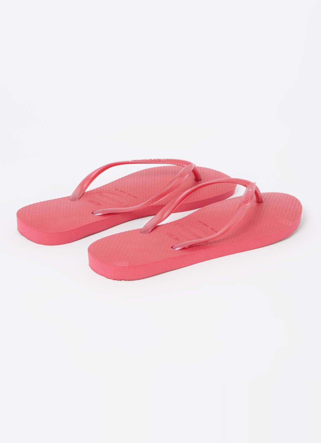 Havaianas Slim slipper met logo - achterkant 4 donkerroze