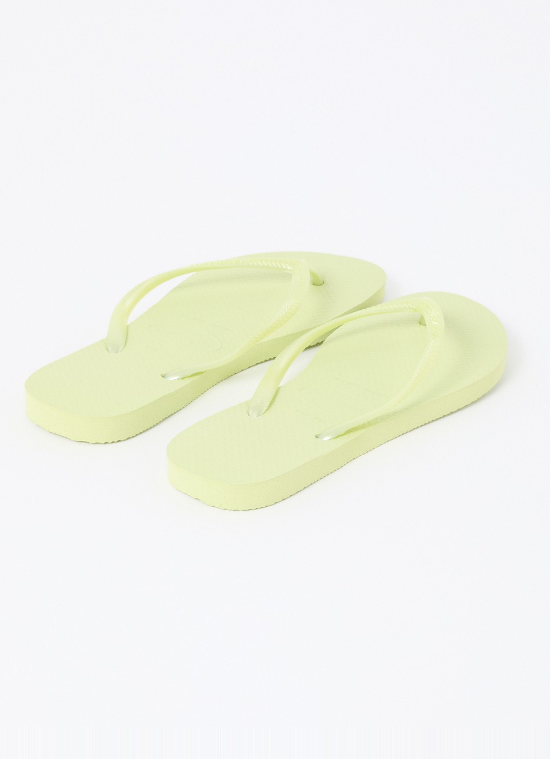 Havaianas Slim slipper met logo - achterkant 2 lichtgroen