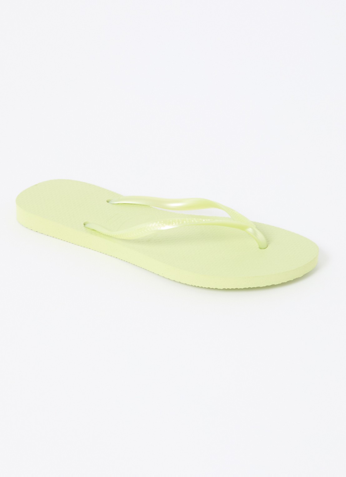 Havaianas Slim slipper met logo - voorkant 4 lichtgroen