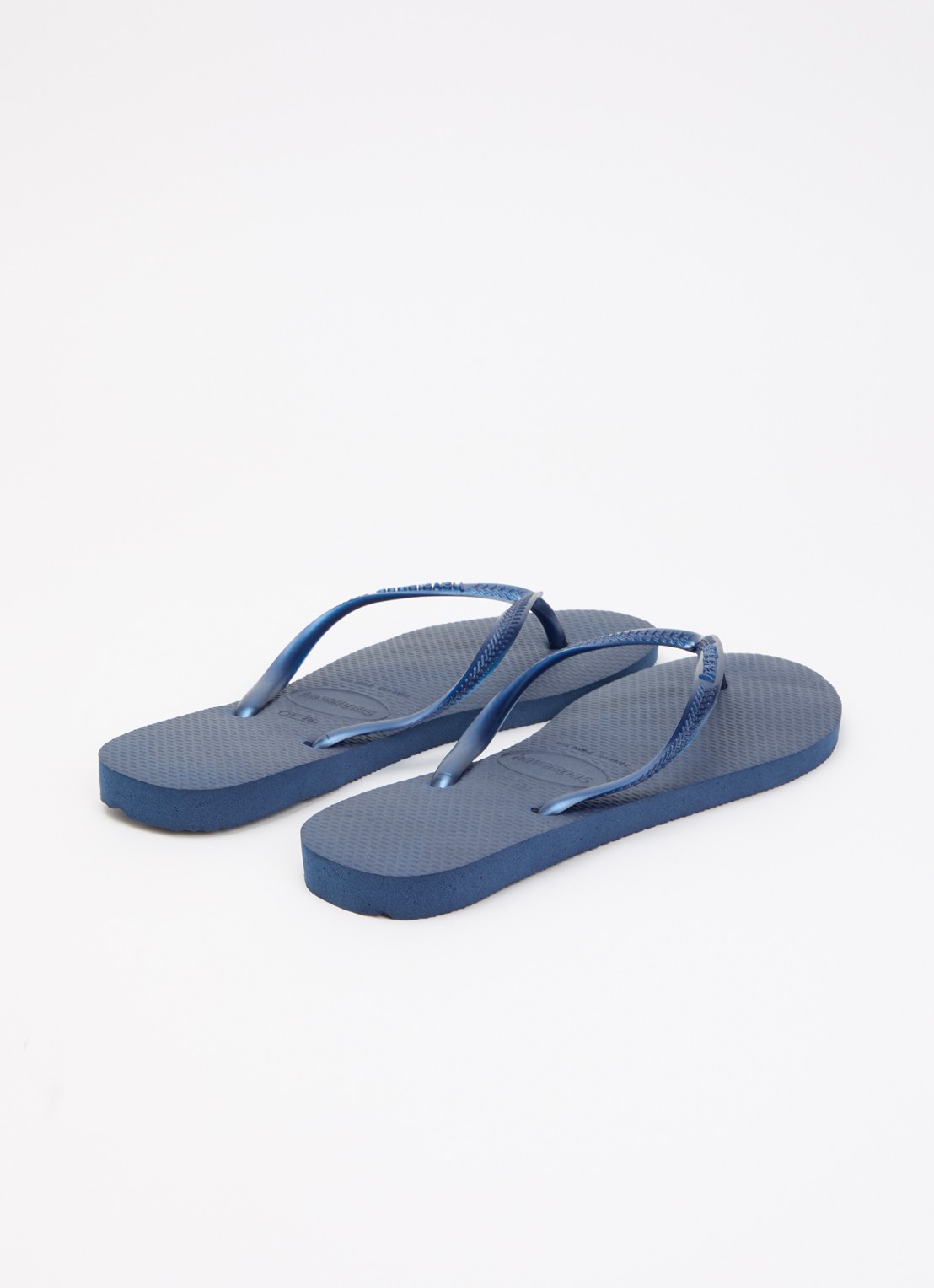 Havaianas Slim slipper met logo - achterkant 3 donkerblauw