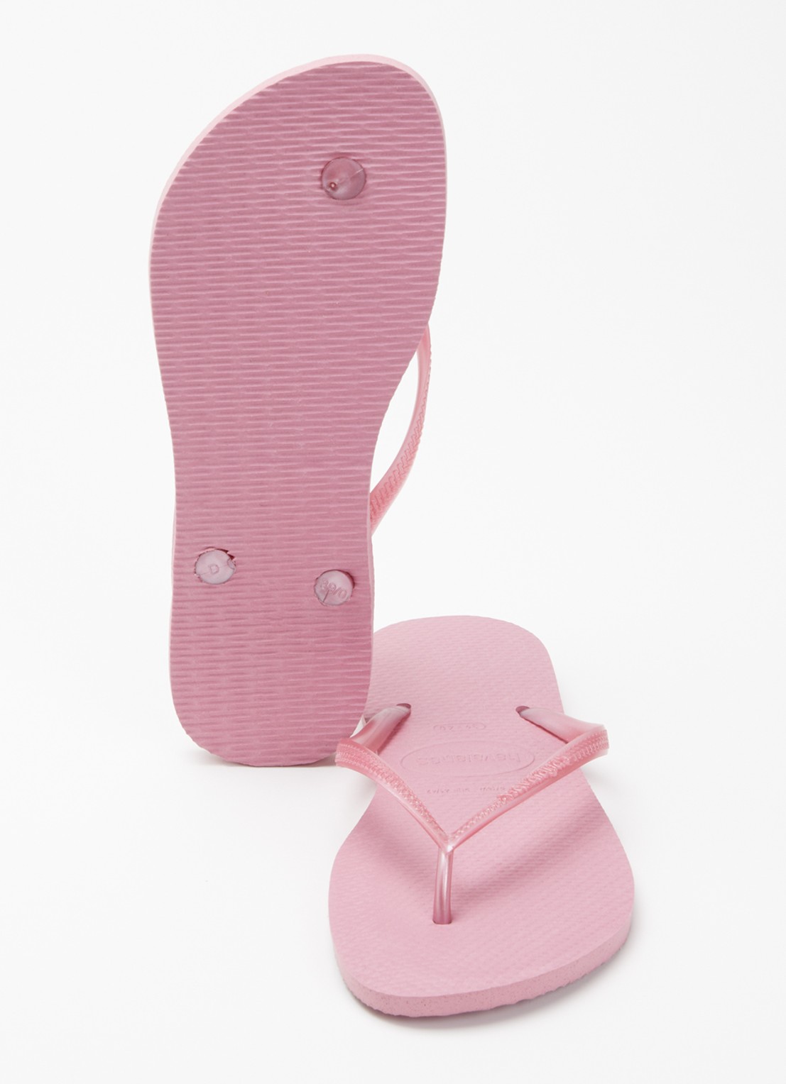 Havaianas Slim slipper met logo - detail 3 beige