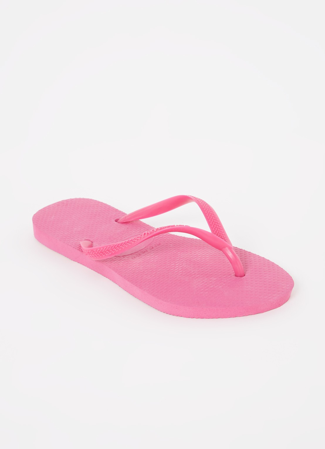 Havaianas Slim slipper met logo - voorkant 2 roze