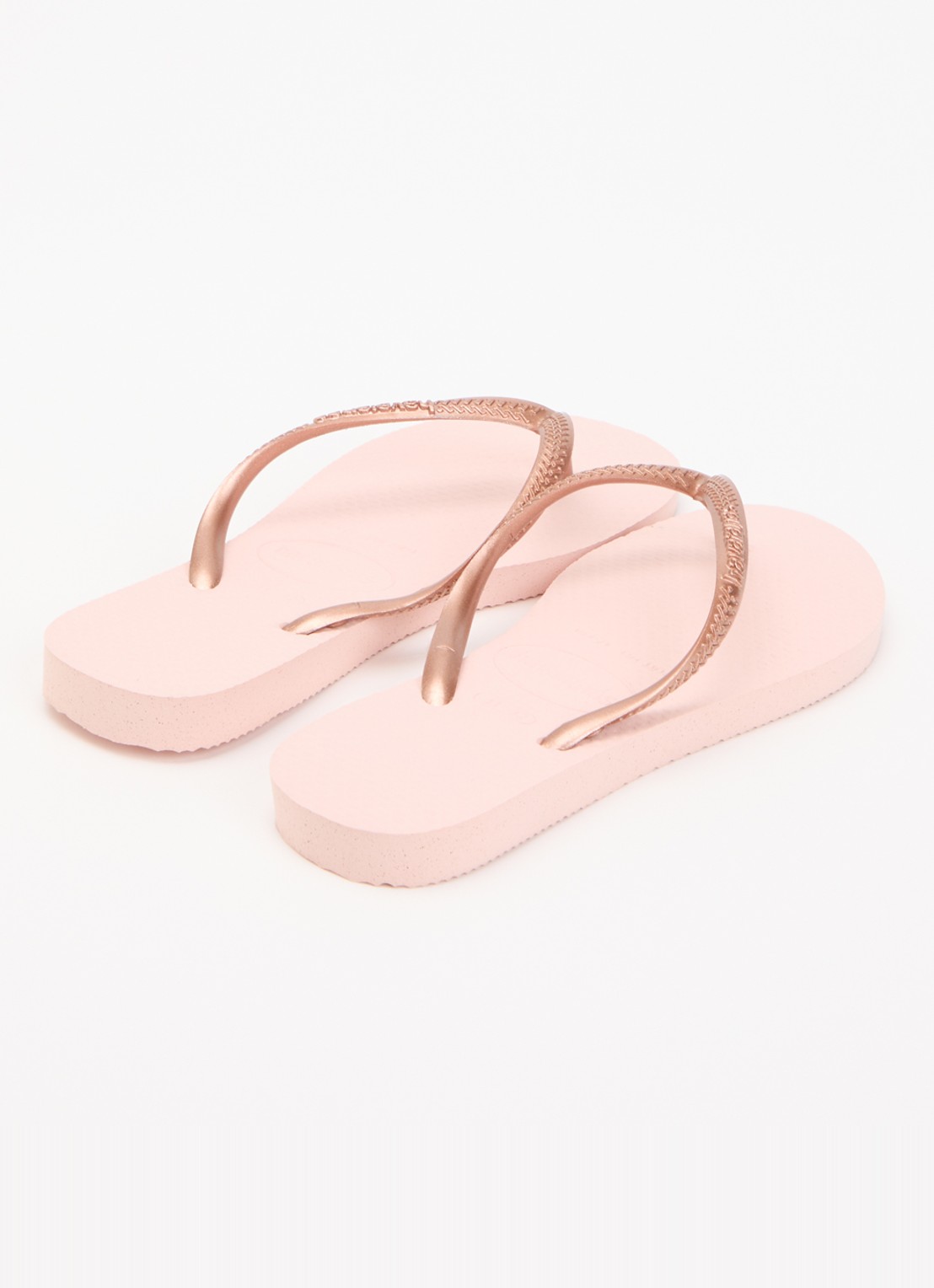 Havaianas Slipper met logo - achterkant oudroze