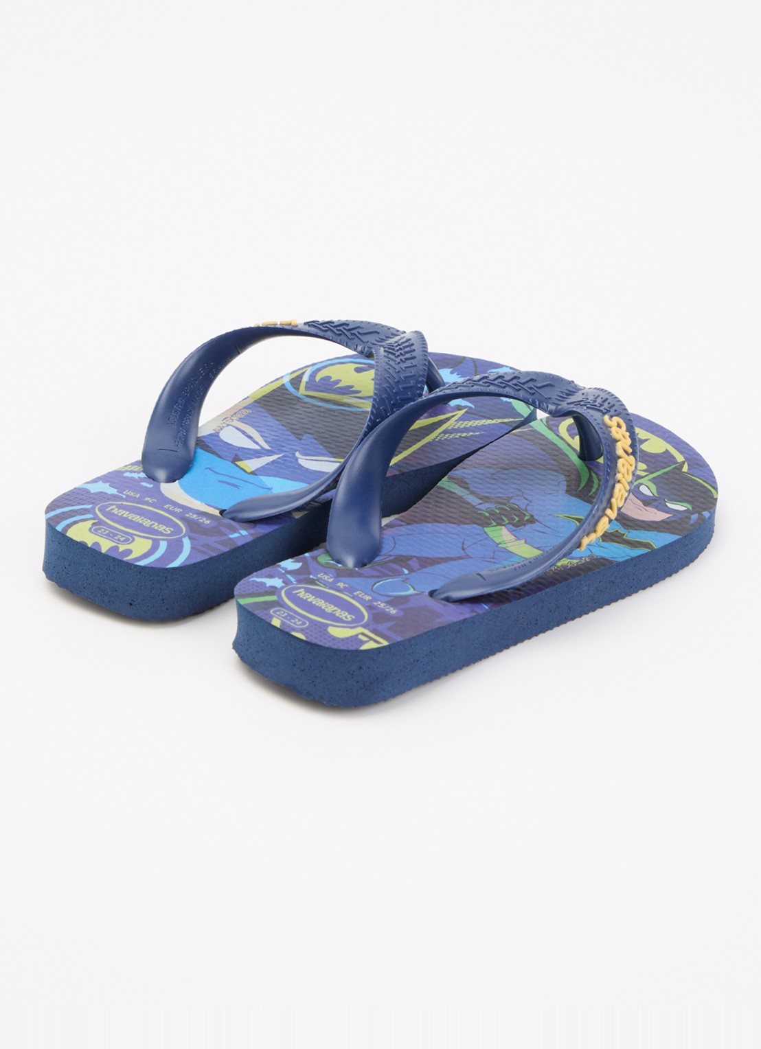 Havaianas Slippers met print en logo  - achterkant donkerblauw