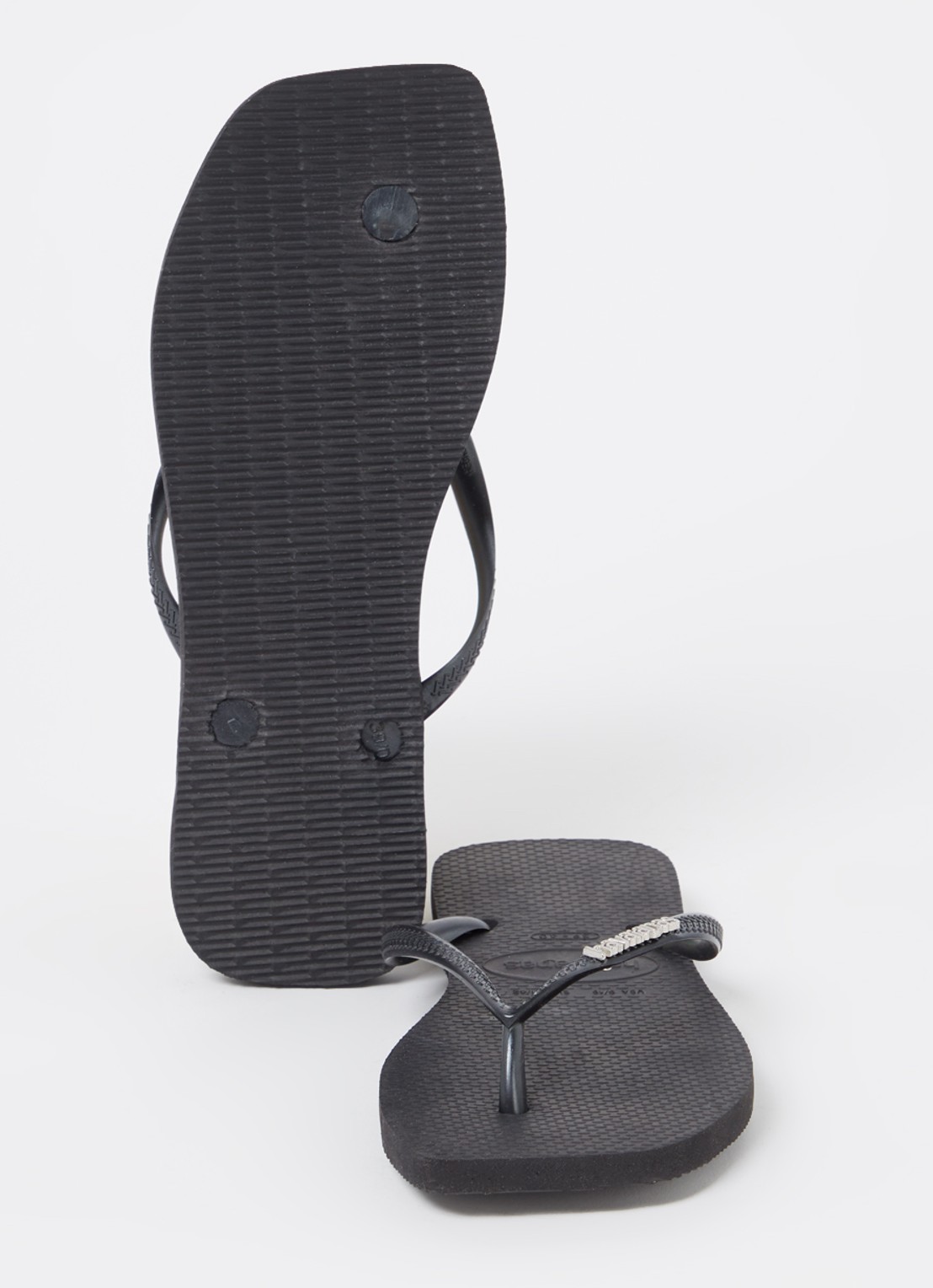 Havaianas Square slipper met logo - detail 4 zwart