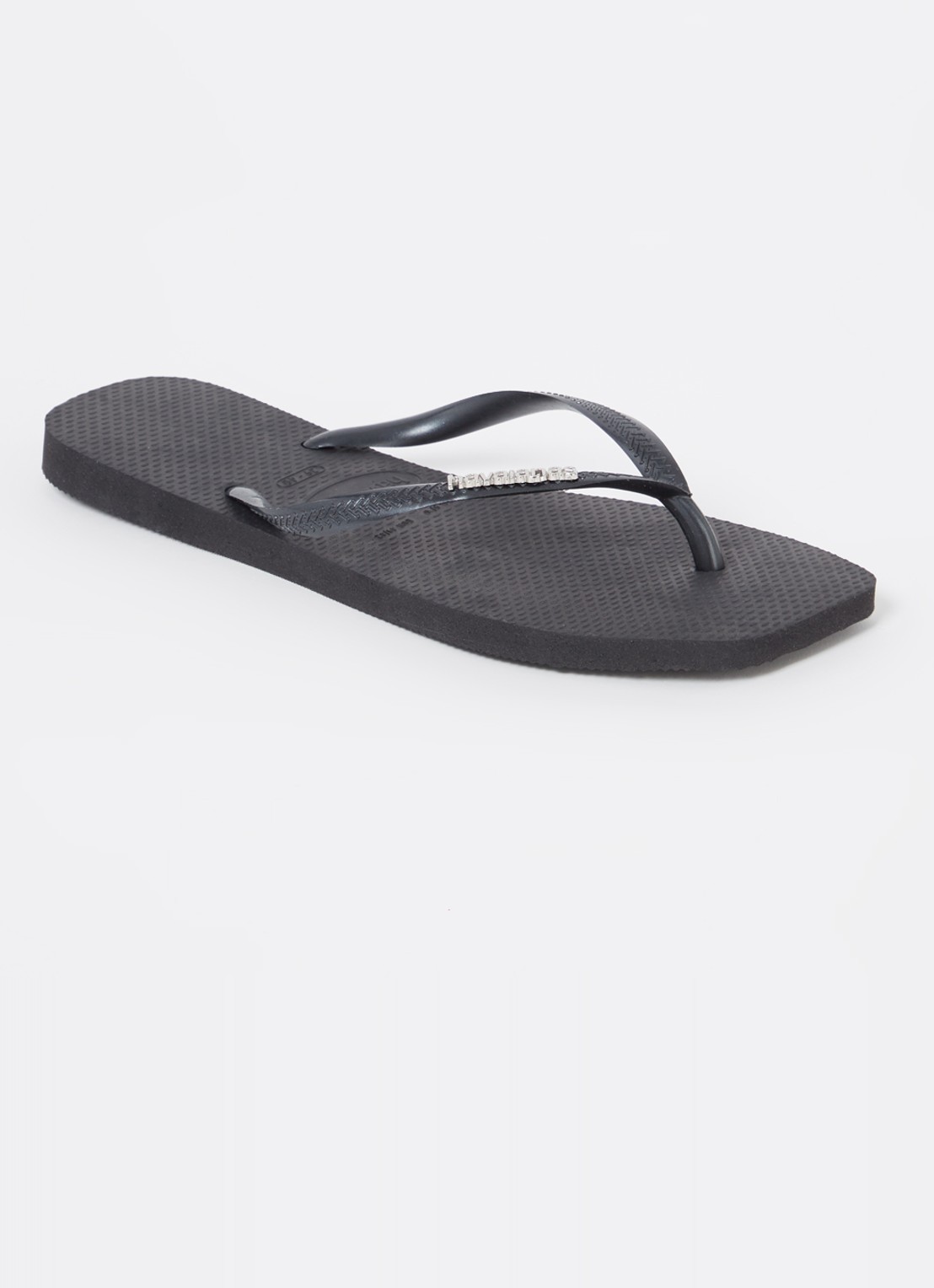 Havaianas Square slipper met logo - voorkant 3 zwart