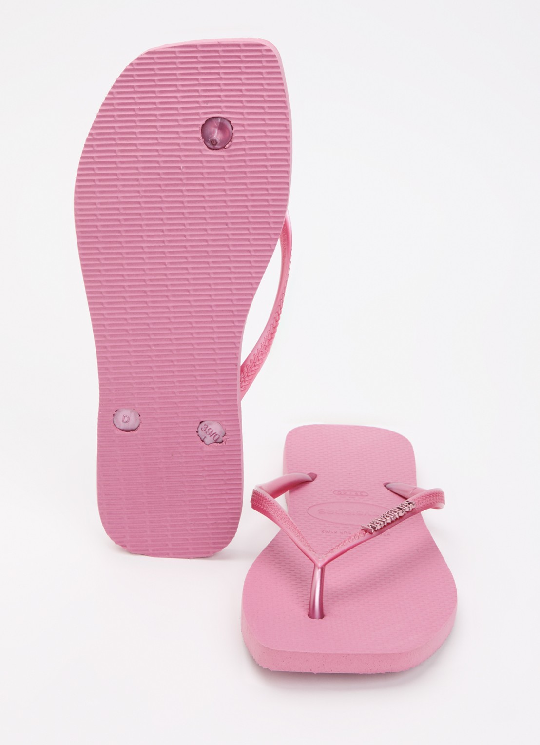 Havaianas Square slipper met logo - detail 4 oudroze