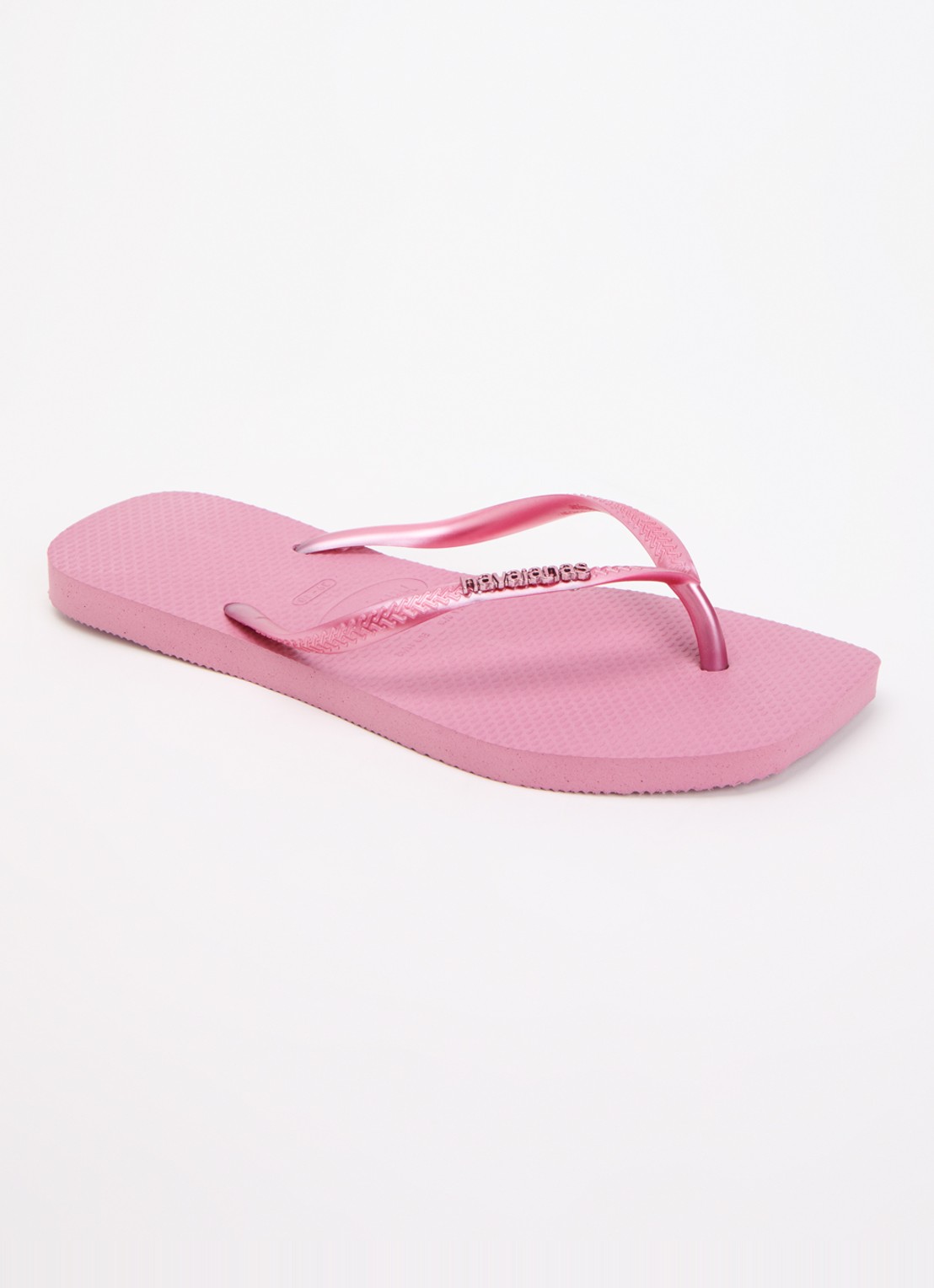 Havaianas Square slipper met logo - voorkant 2 oudroze