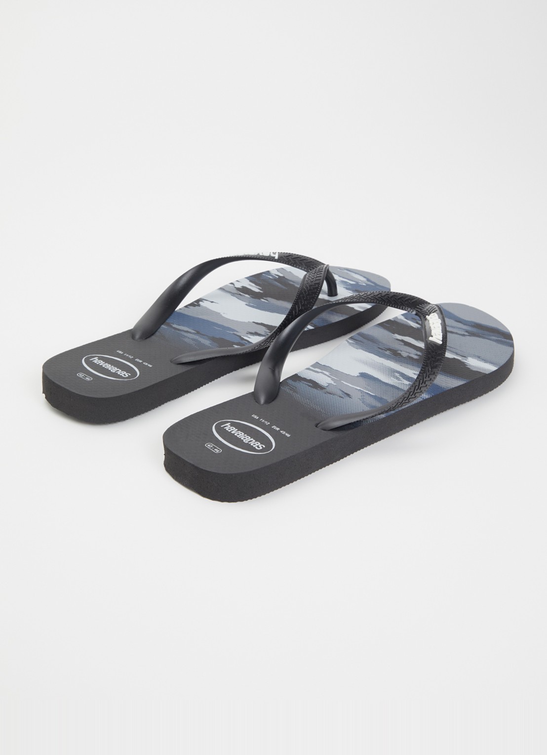 Havaianas Top Camu slipper met camouflageprint - achterkant zwart
