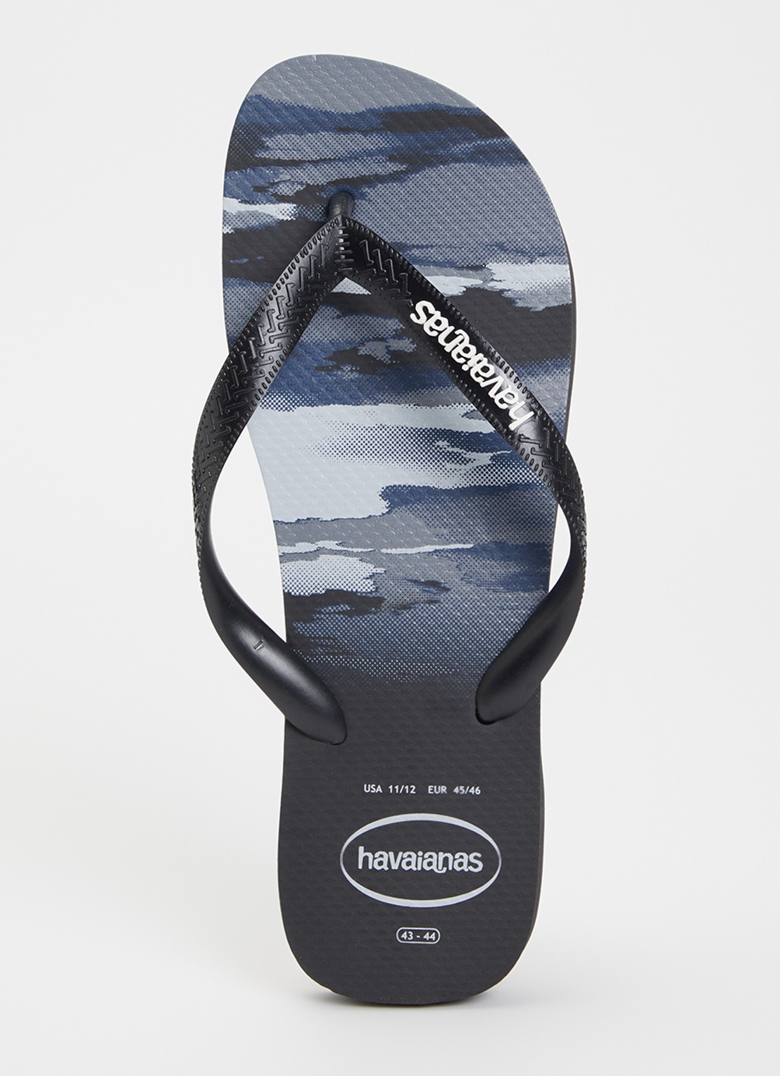 Havaianas Top Camu slipper met camouflageprint - voorkant 2 zwart