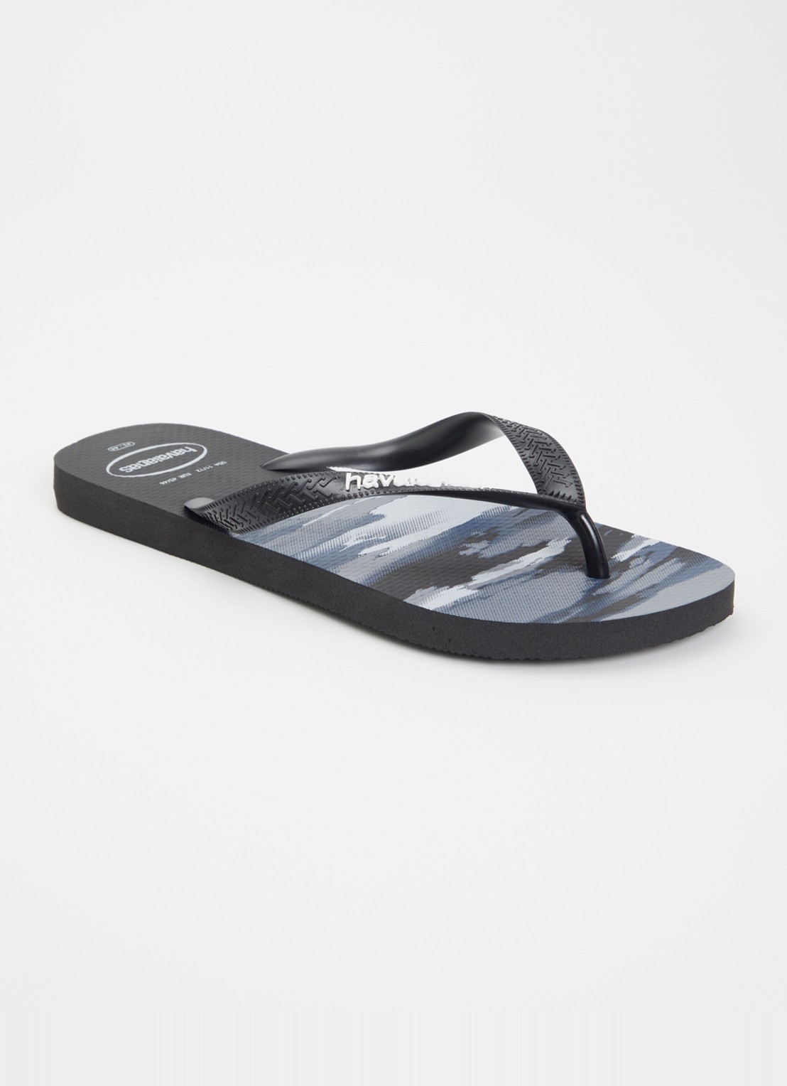 Havaianas Top Camu slipper met camouflageprint - voorkant 3 zwart