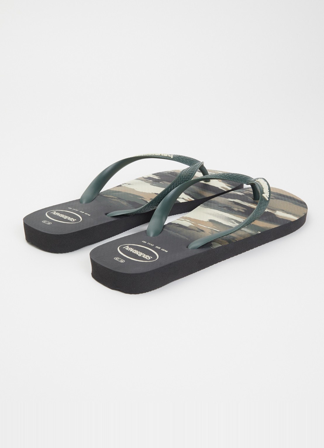 Havaianas Top Camu slipper met camouflageprint - achterkant 4 legergroen