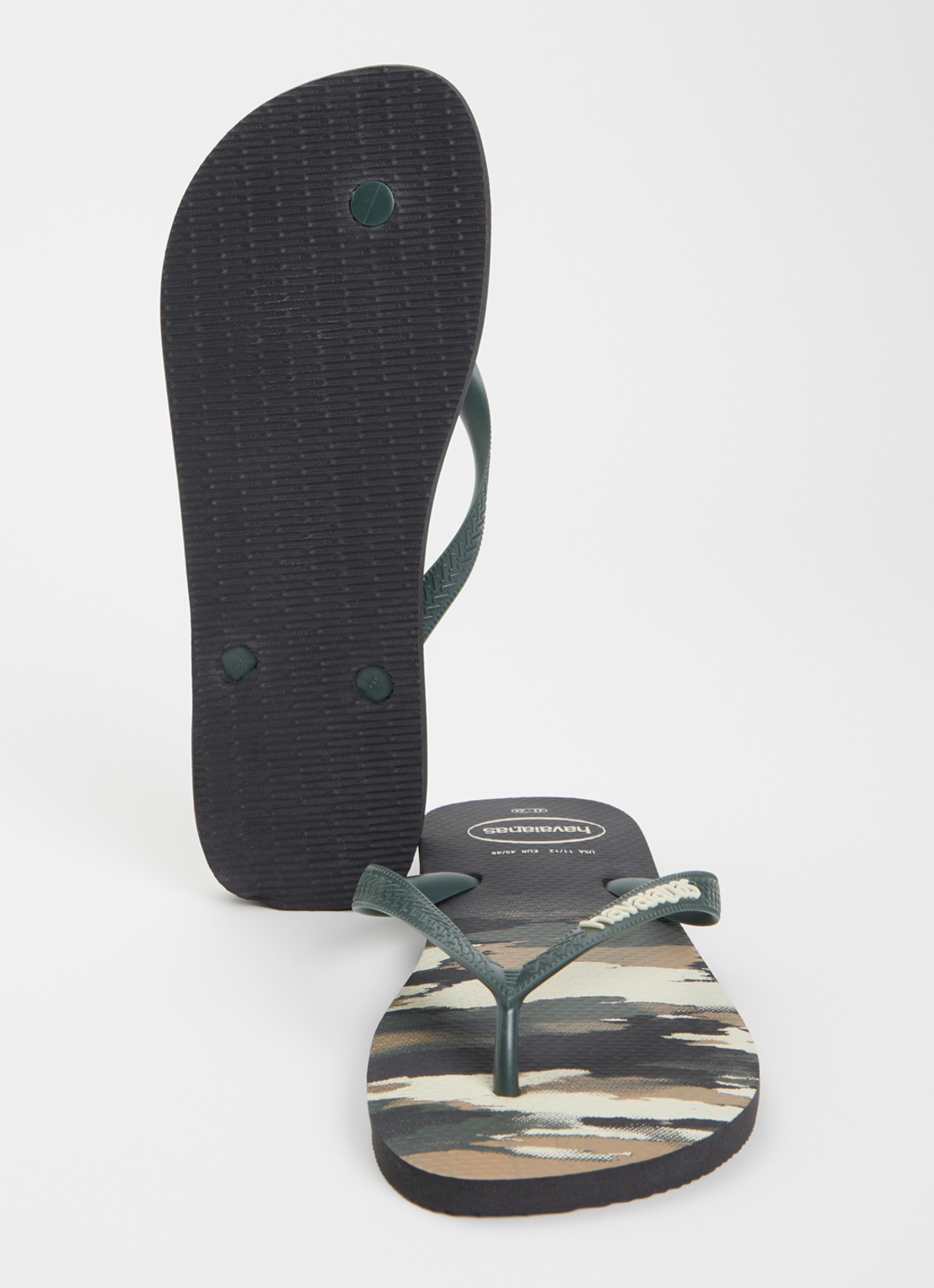 Havaianas Top Camu slipper met camouflageprint - detail 3 legergroen