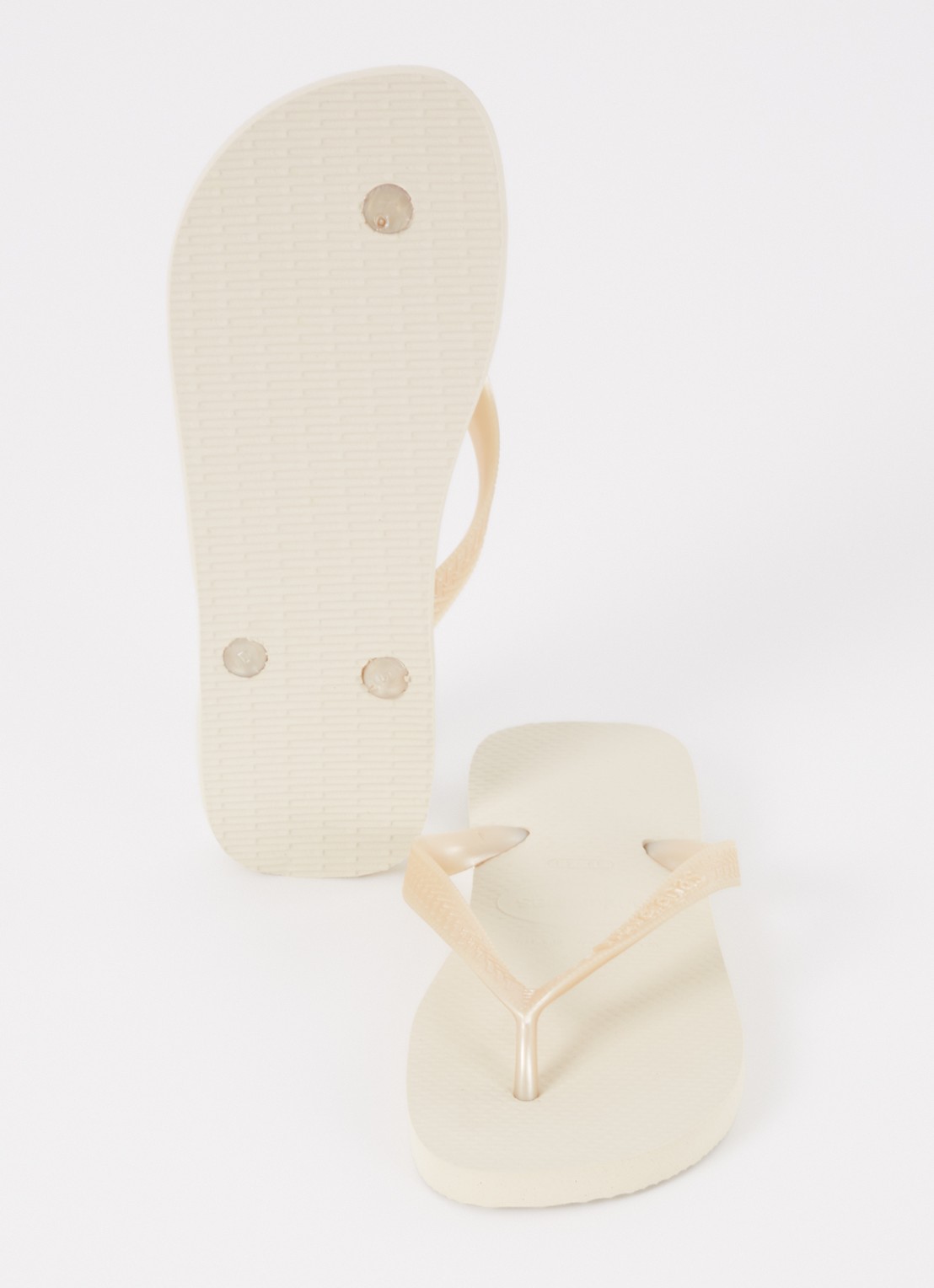 Havaianas Top Senses slipper met logo - detail 4 vanillegeel