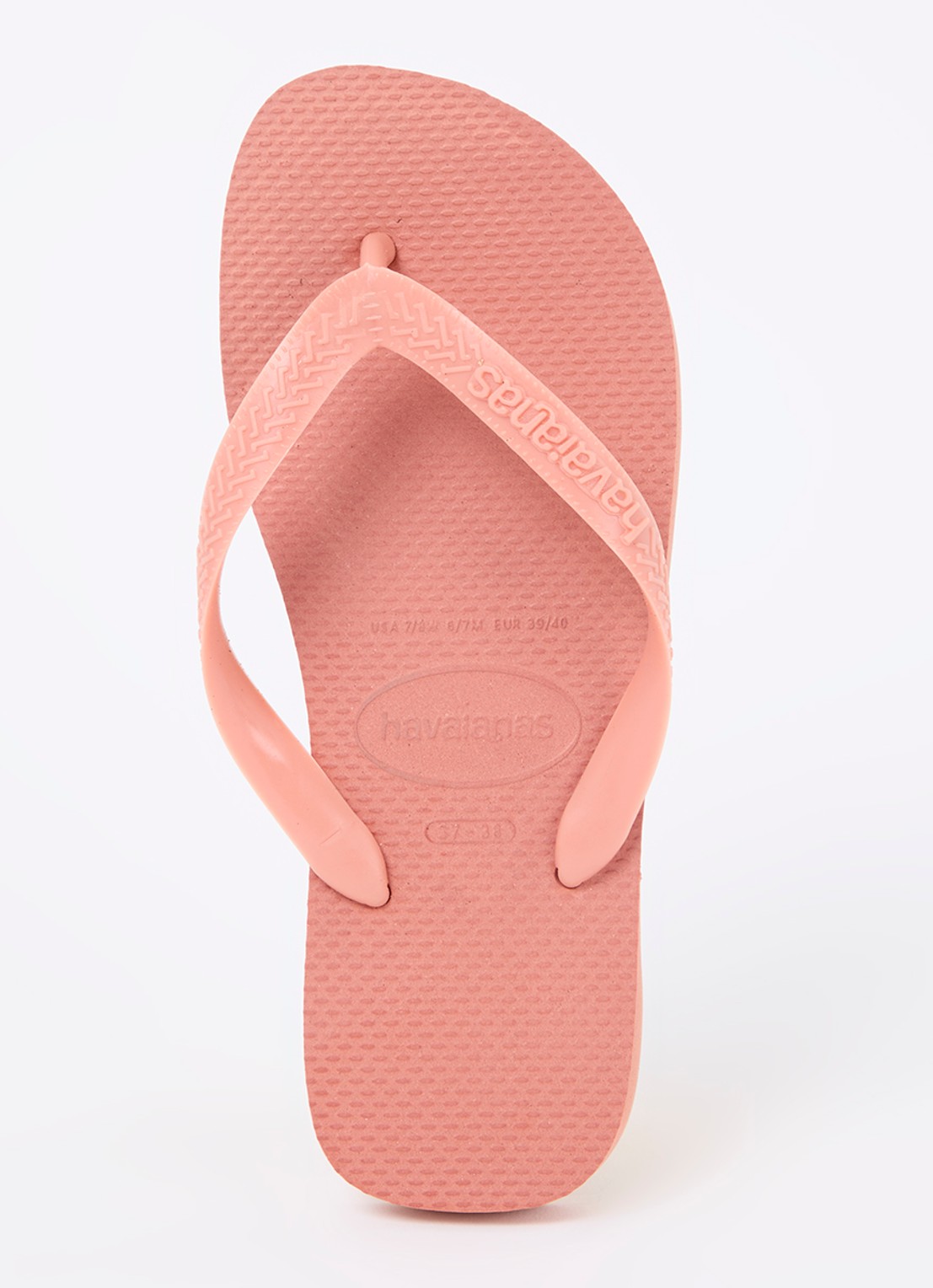 Havaianas Top Senses slipper met logo - voorkant abrikoos