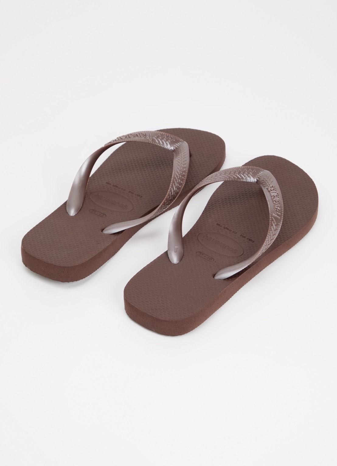 Havaianas Top slipper met logo - achterkant donkerbruin