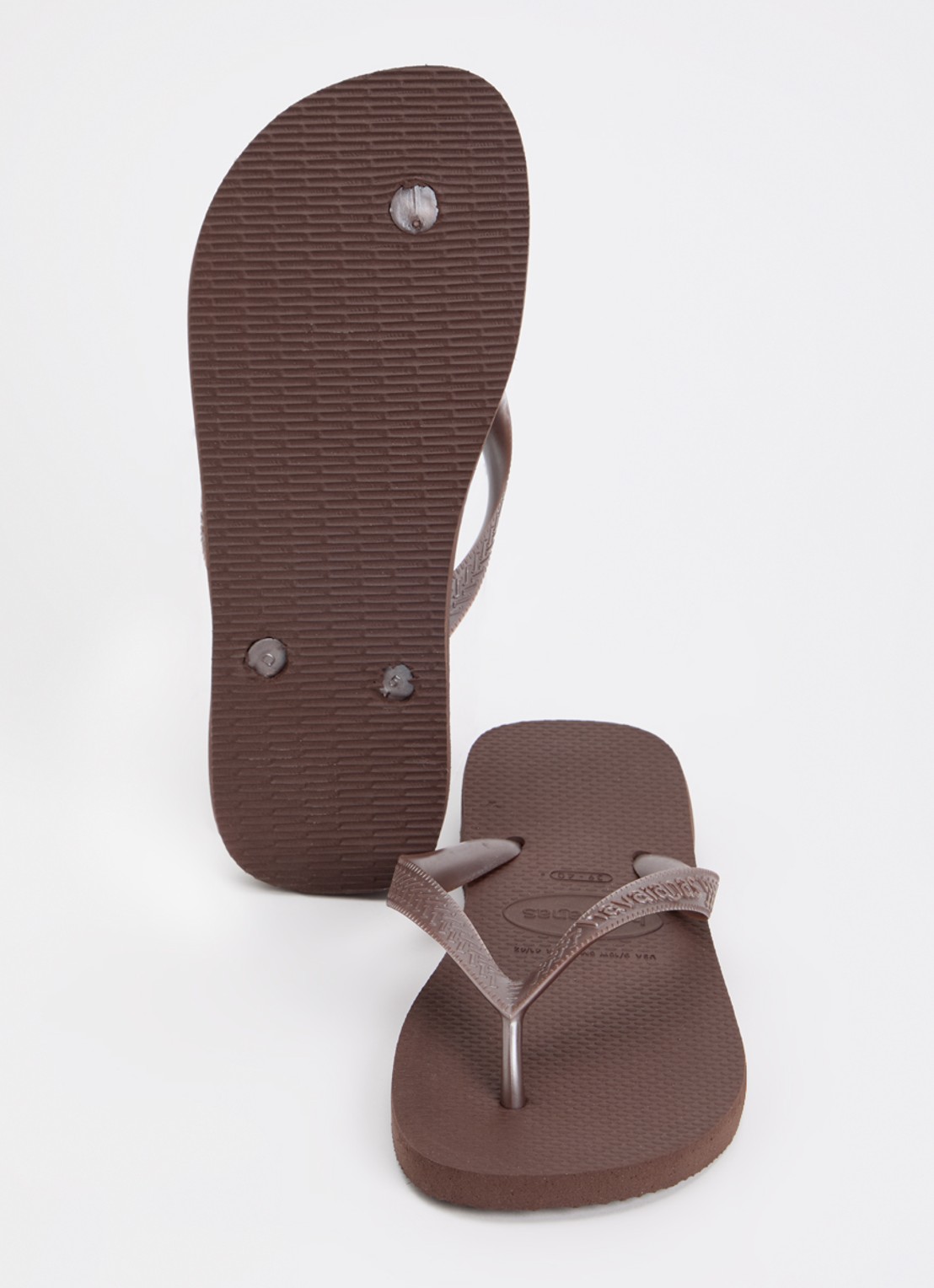 Havaianas Top slipper met logo - detail 4 donkerbruin