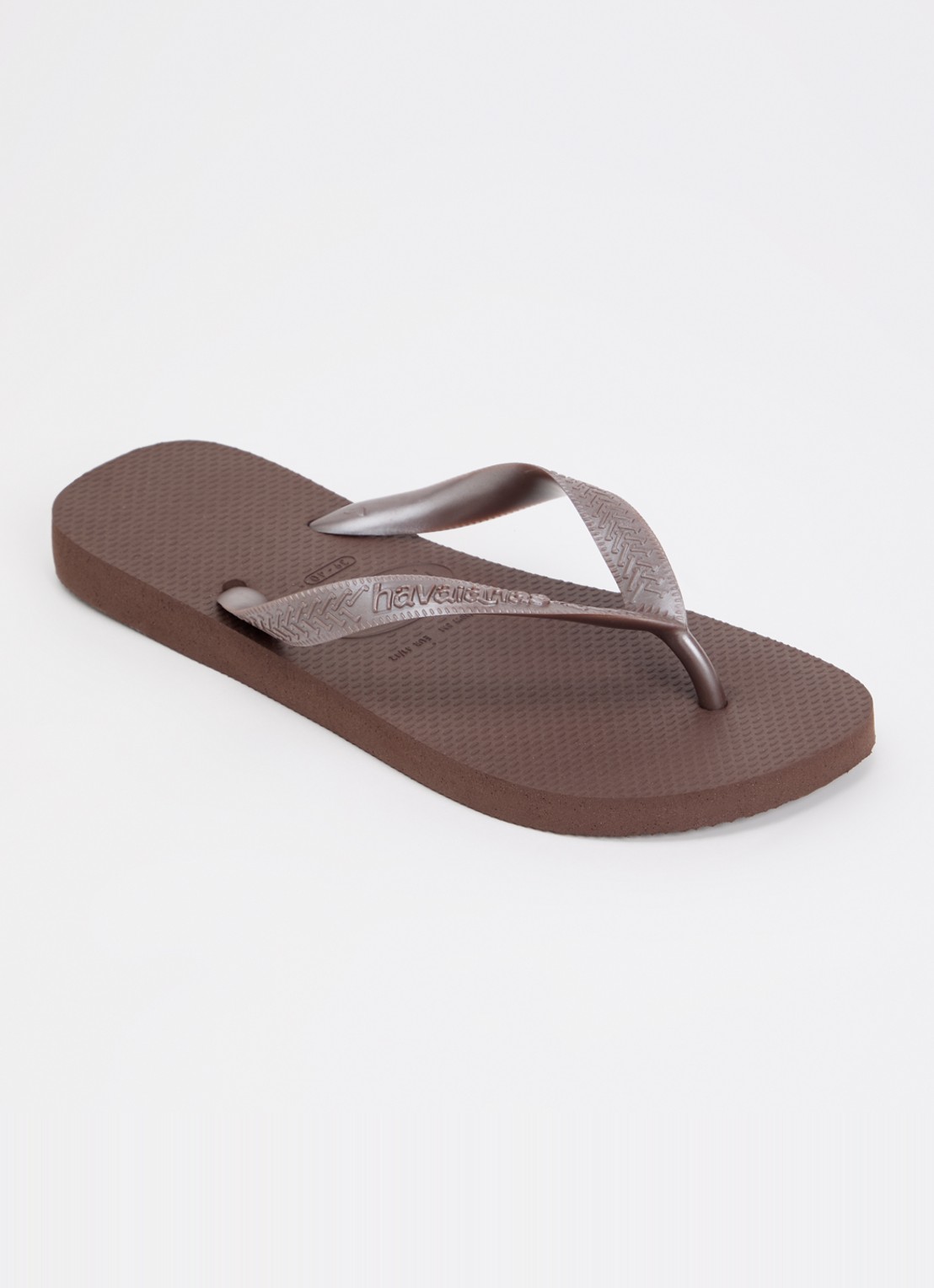 Havaianas Top slipper met logo - voorkant 3 donkerbruin