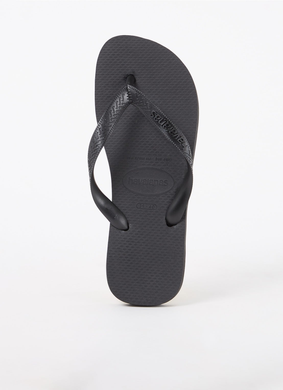 Havaianas Top slipper met logo - voorkant 3 zwart