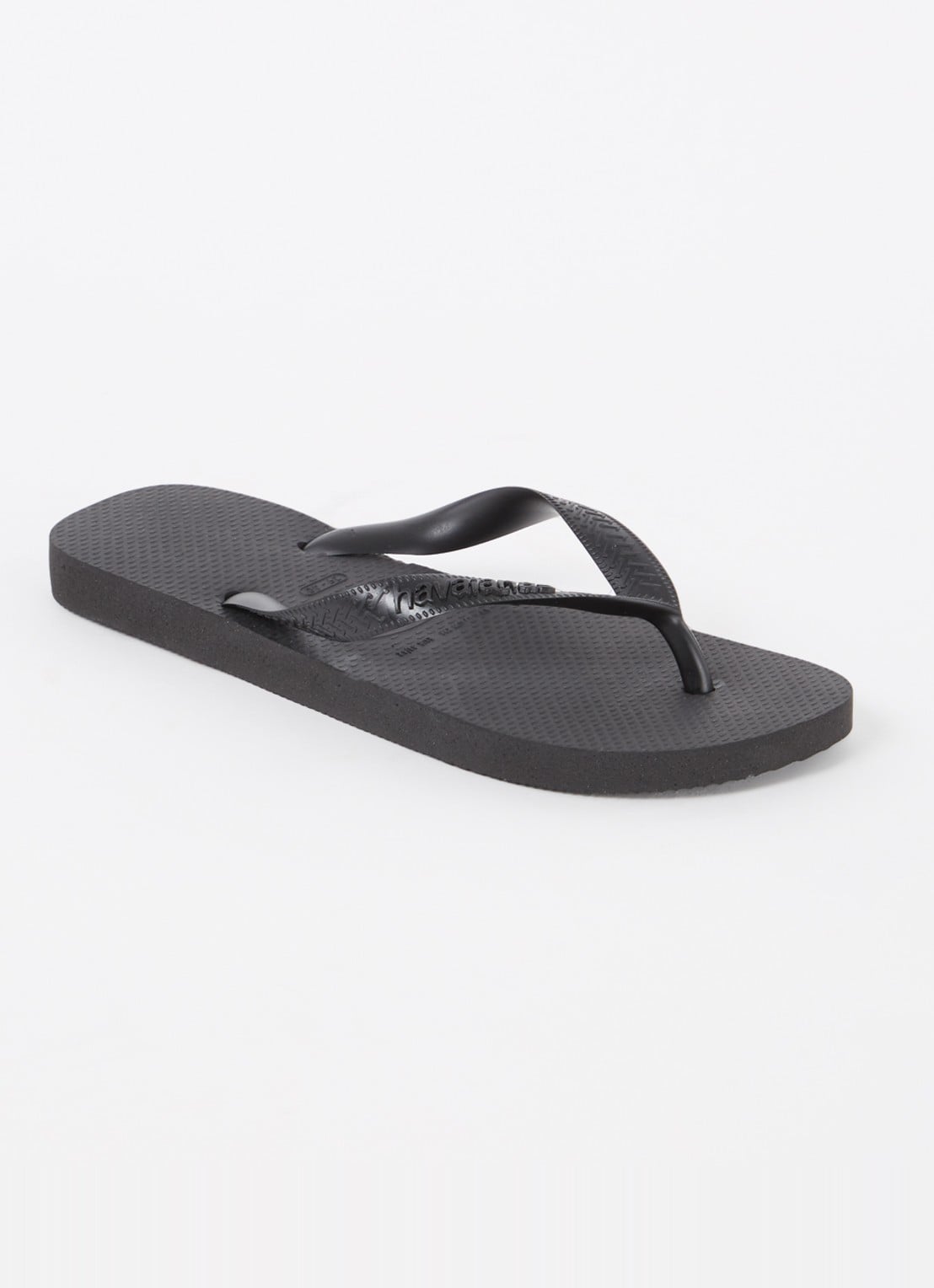 Havaianas Top slipper met logo - voorkant 4 zwart
