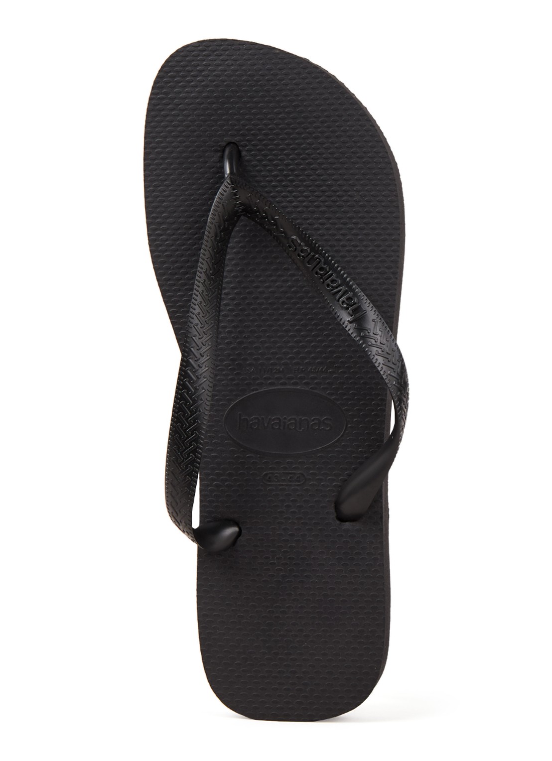 Havaianas Top slipper met logo - voorkant zwart