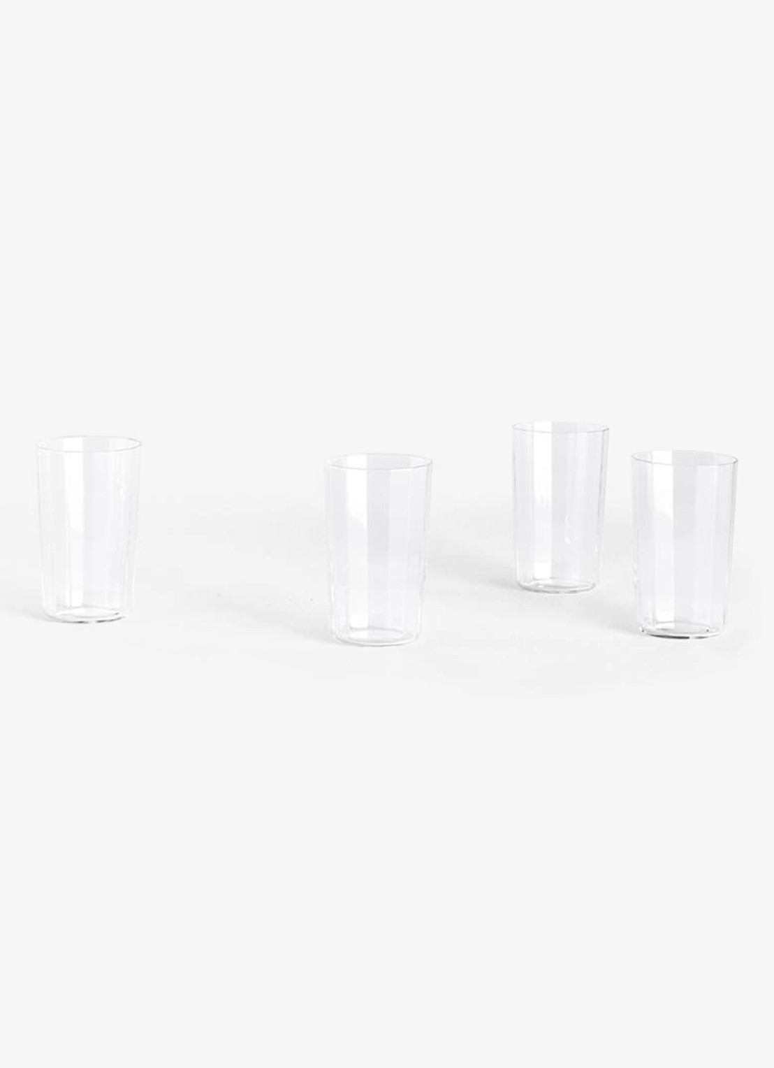 Hay Angle Medium longdrinkglas set van 4 - voorkant transparant