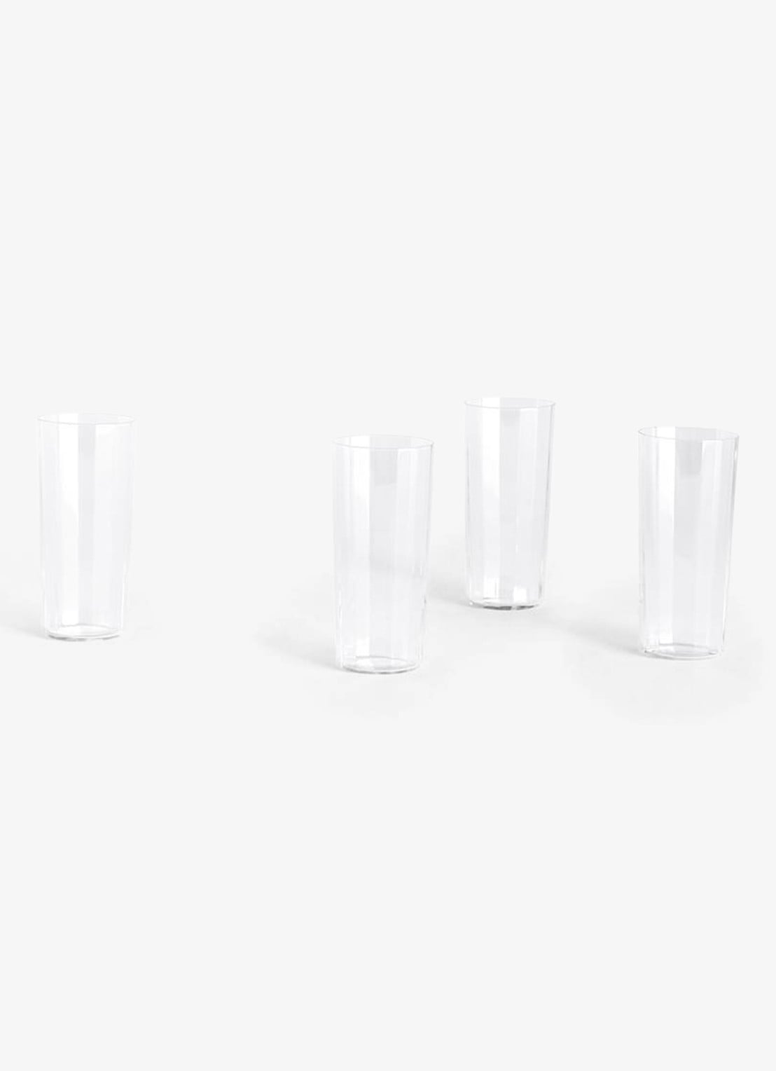 Hay Angle Tall longdrinkglas set van 4 - voorkant transparant