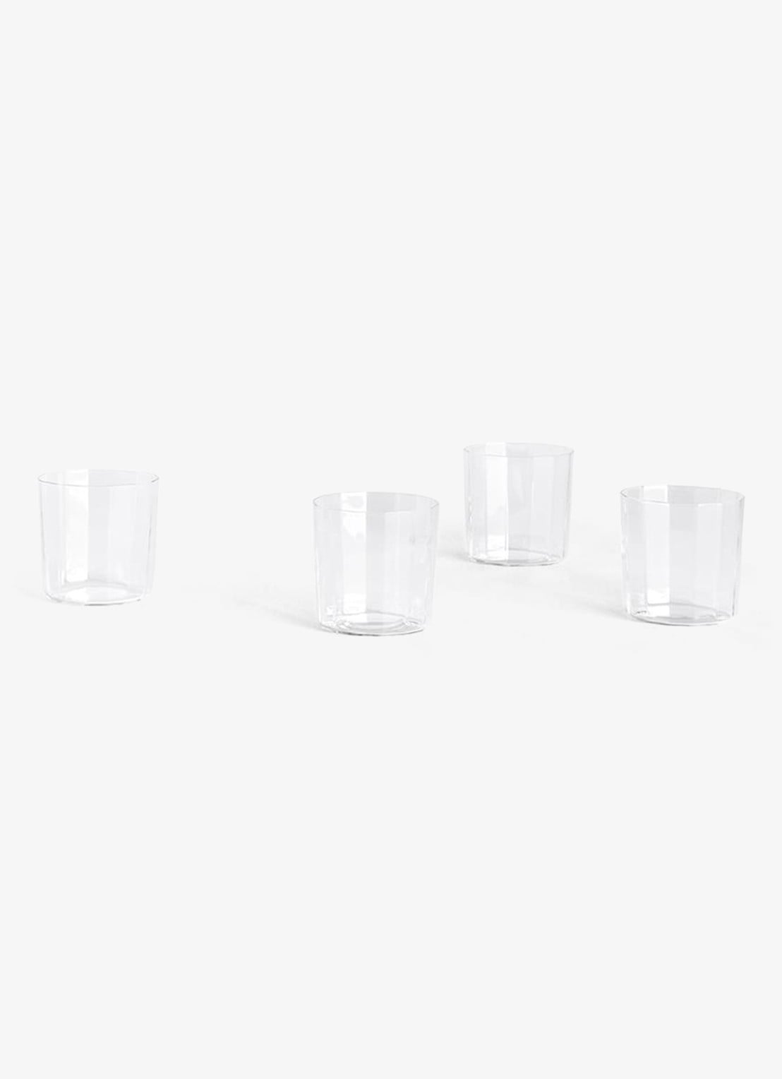 Hay Angle Wide longdrinkglas set van 4 - voorkant transparant