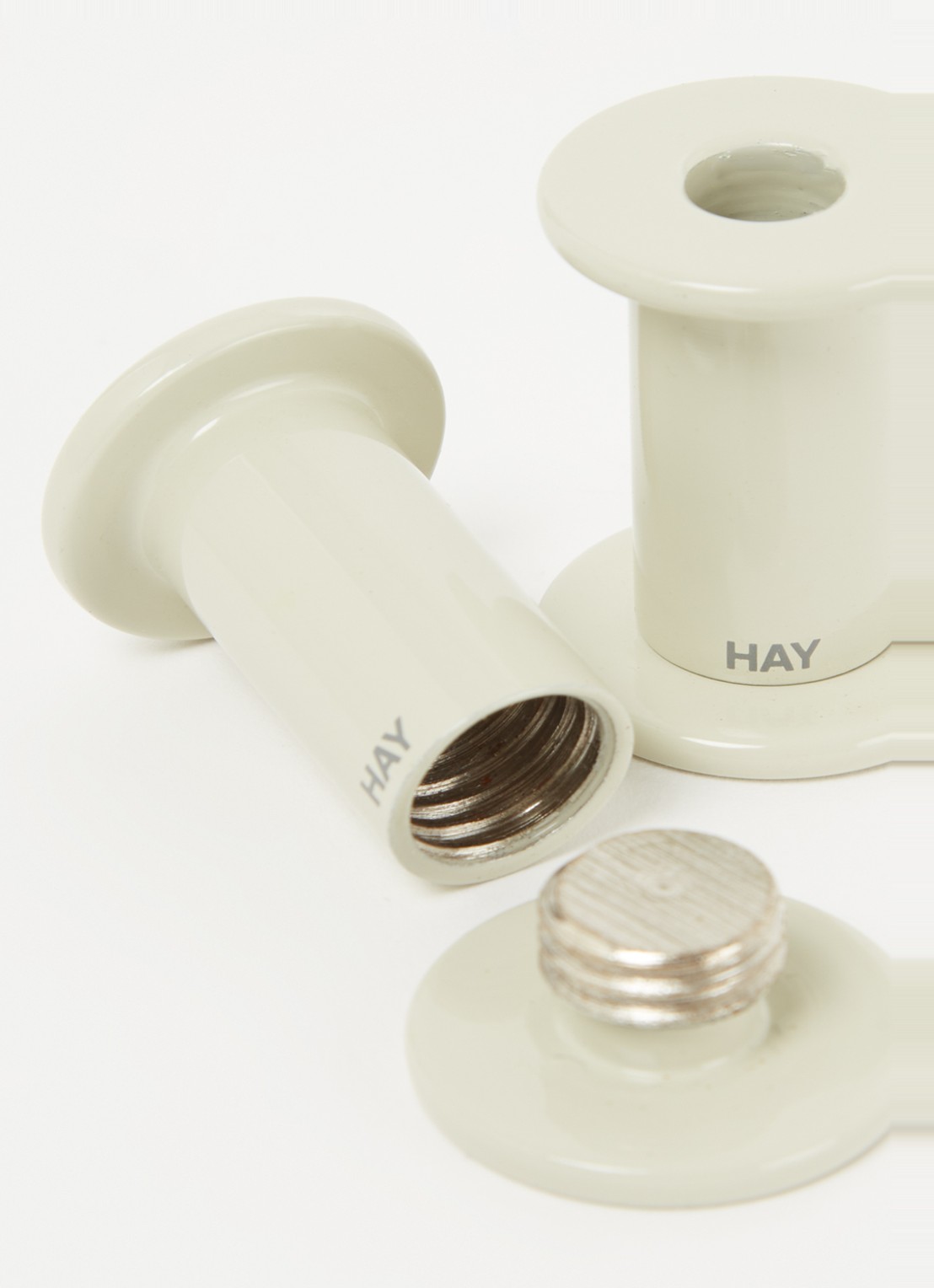 Hay Bolt Hook wandhaak set van 2 - voorkant 2 lichtgrijs