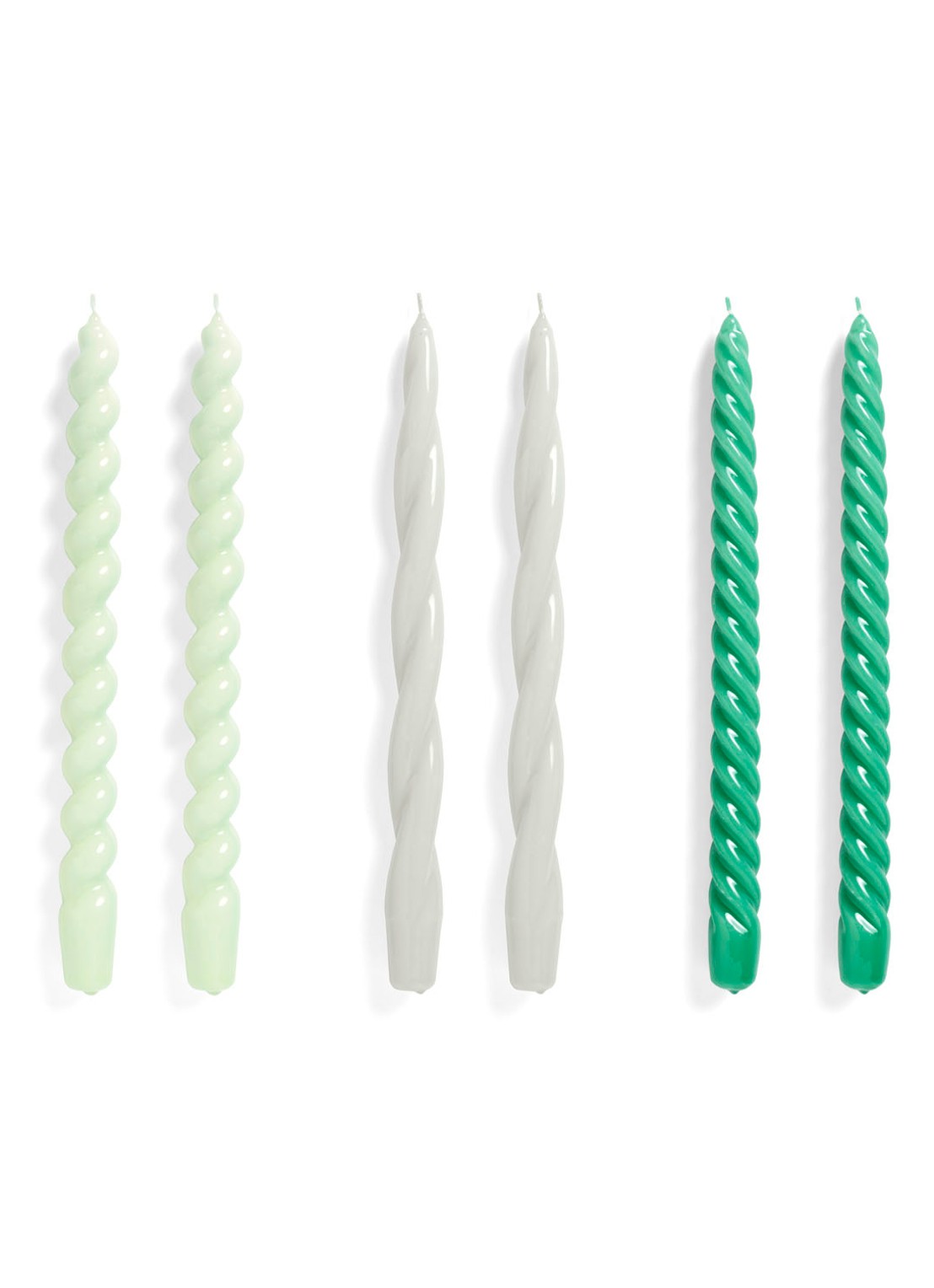 Hay Candle Long dinkerkaars set van 6 - voorkant multicolor