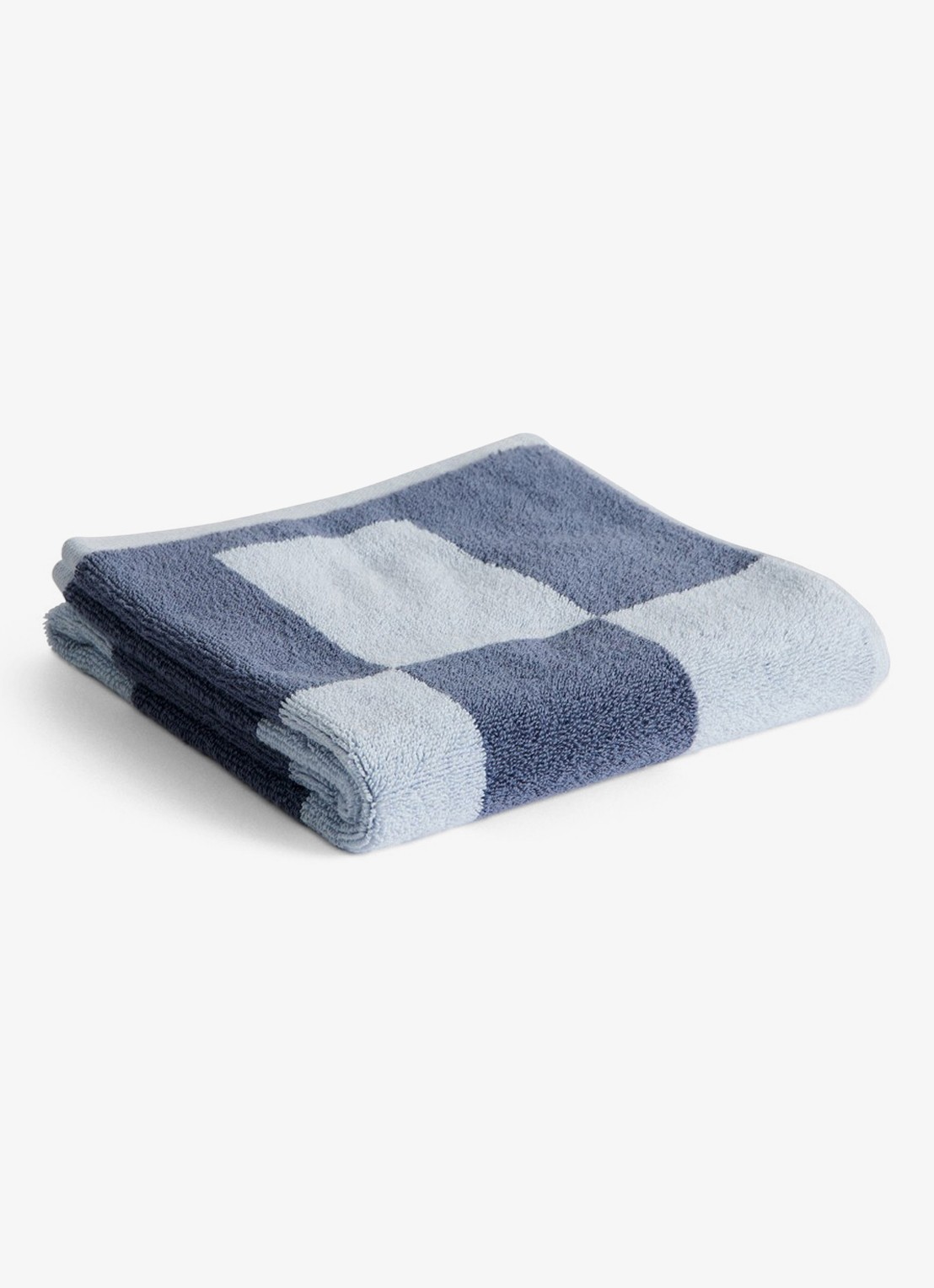 Hay Check badhanddoek  50 x 90 cm - voorkant donkerblauw