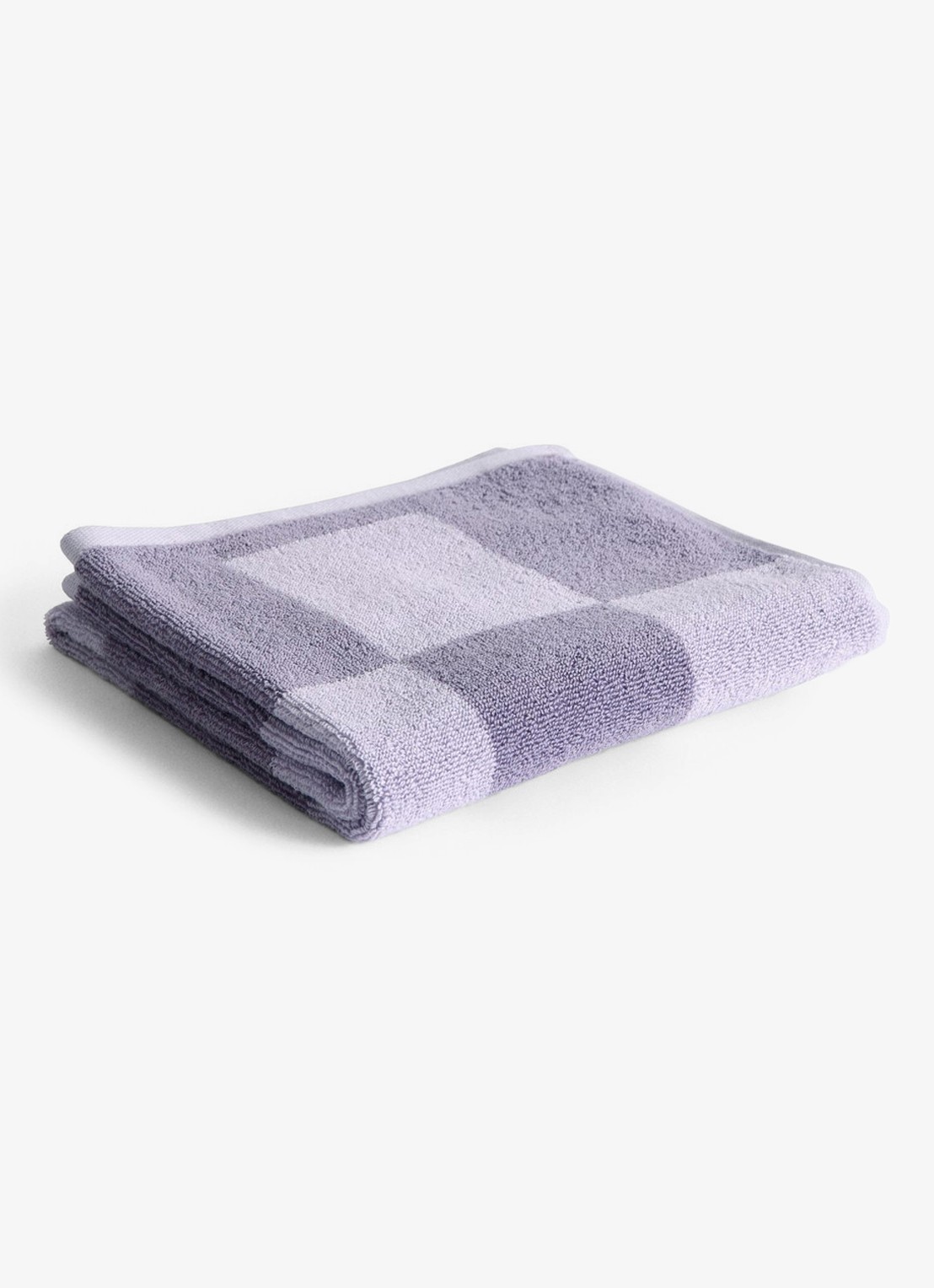 Hay Check badhanddoek  50 x 90 cm - voorkant lavendel