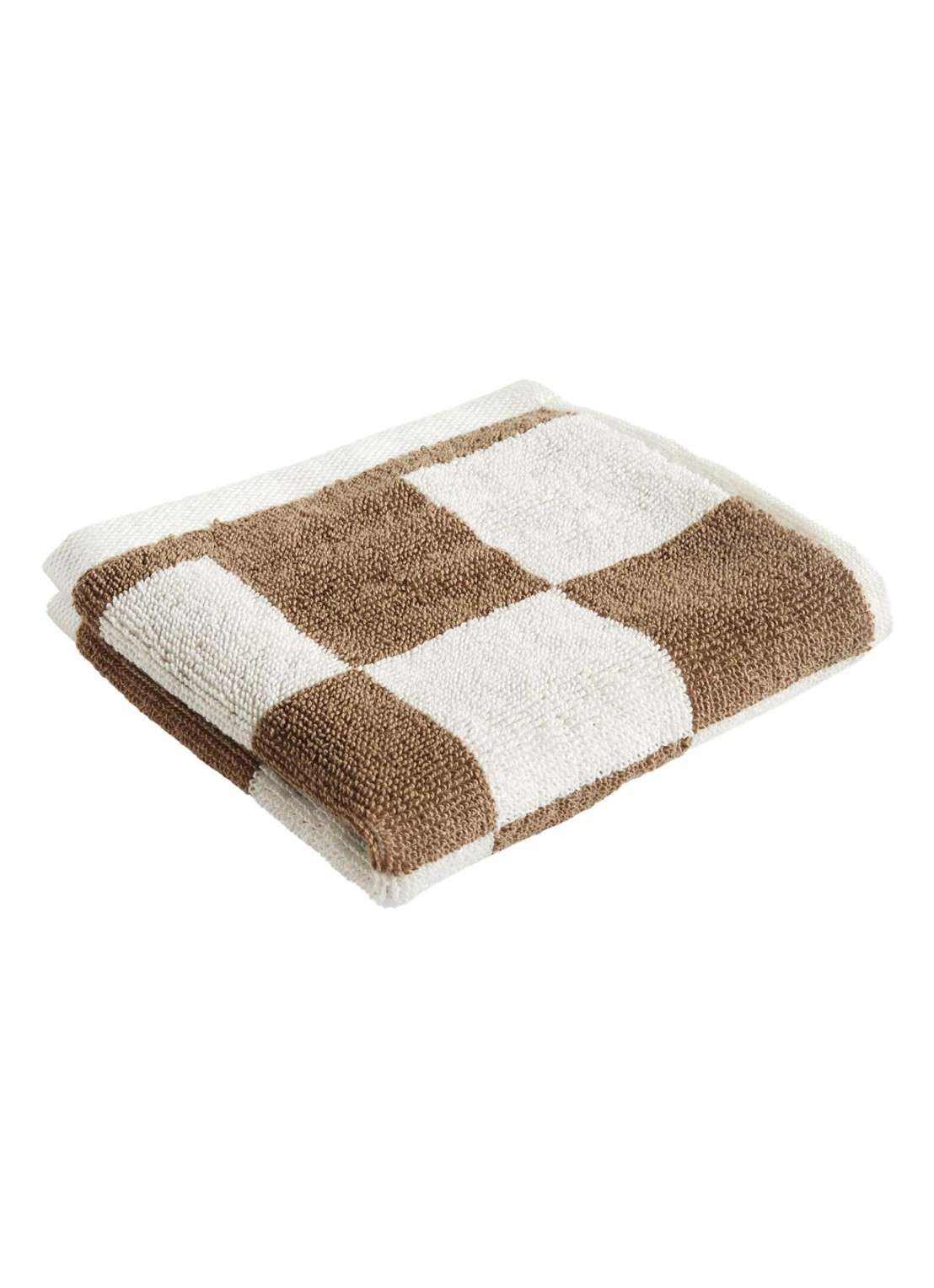 Hay Check badhanddoek 50 x 90 cm - voorkant beige