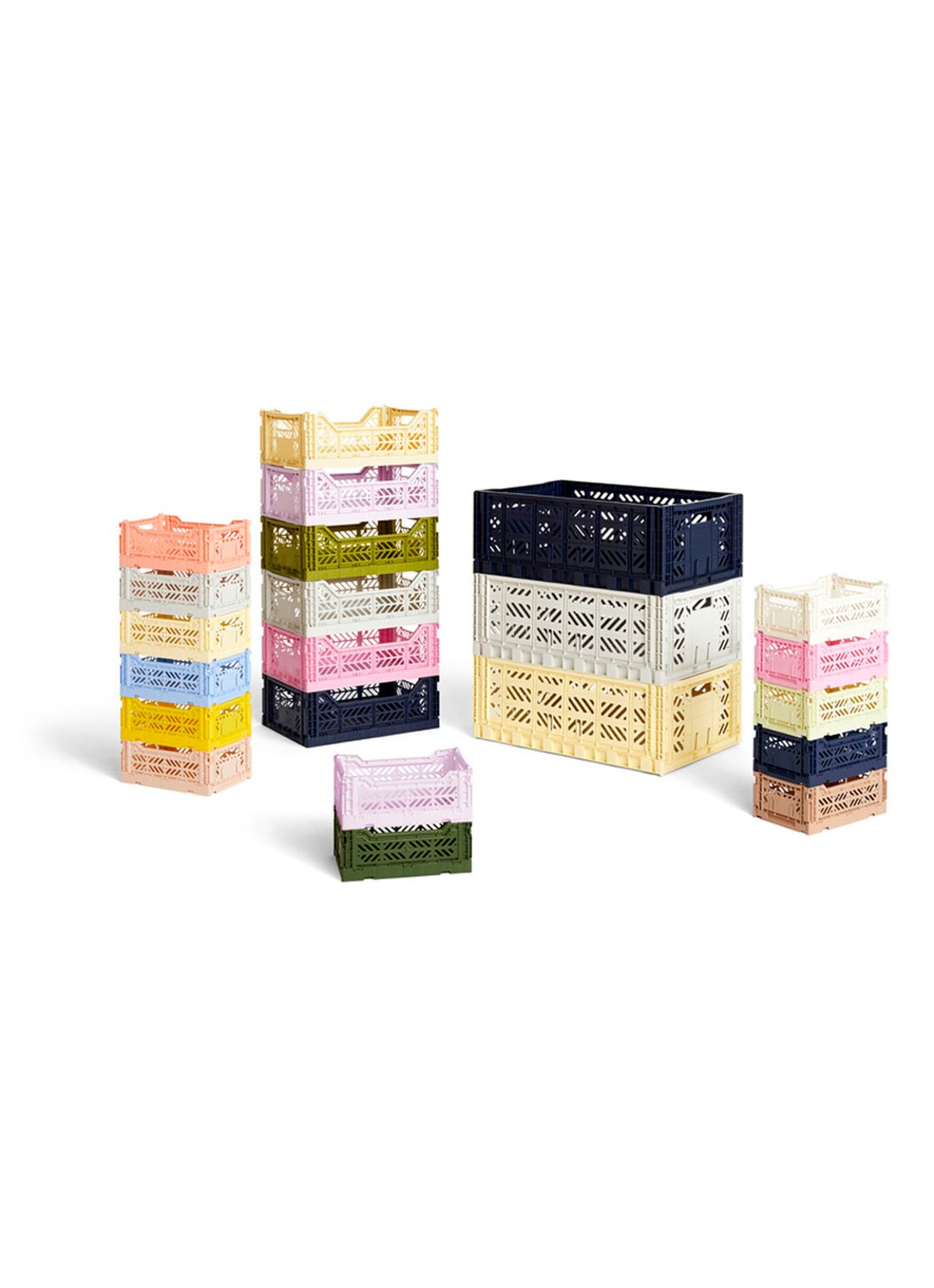 Hay Colour Crate L vouwkrat - detail 2 lichtgeel