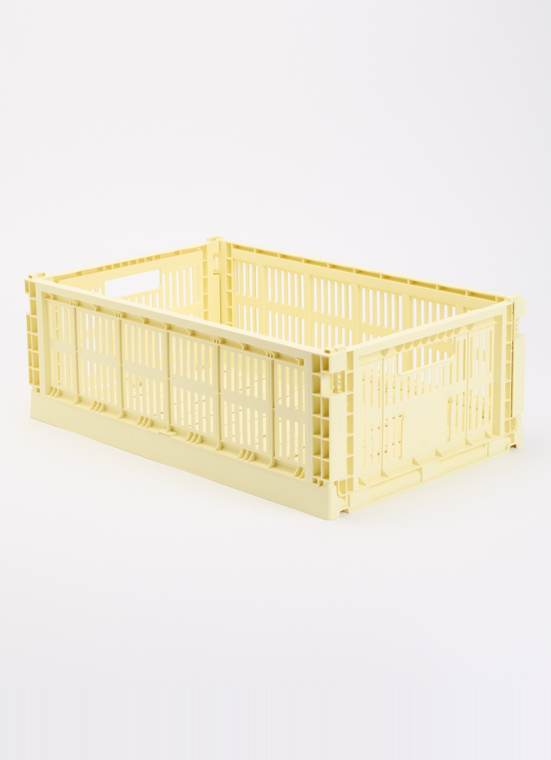 Hay Colour Crate L vouwkrat - voorkant 2 lichtgeel
