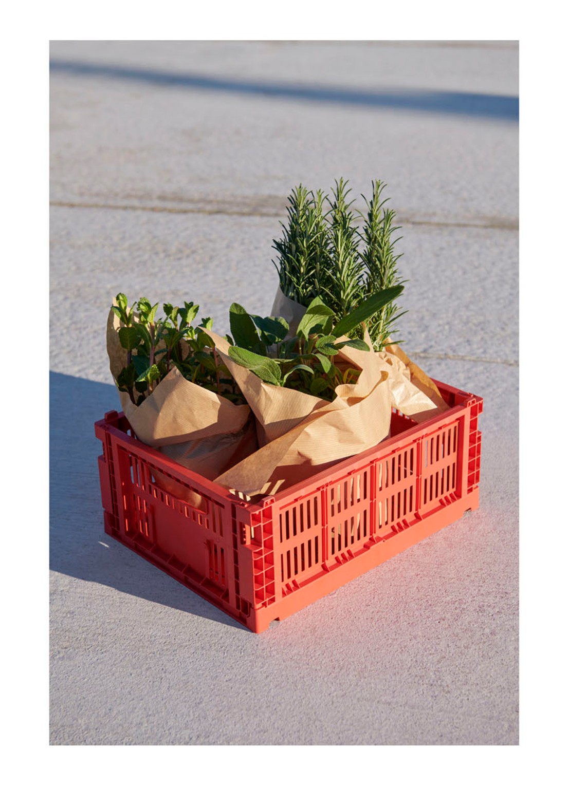 Hay Colour Crate M vouwkrat - voorkant 2 steenrood