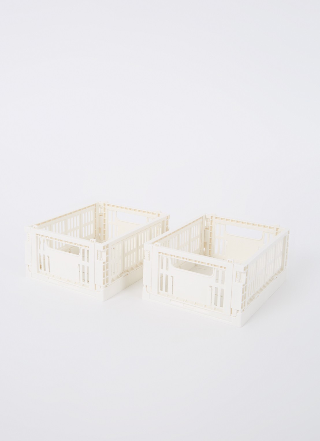 Hay Colour Crate Mini vouwkrat set van 2 - detail gebroken wit