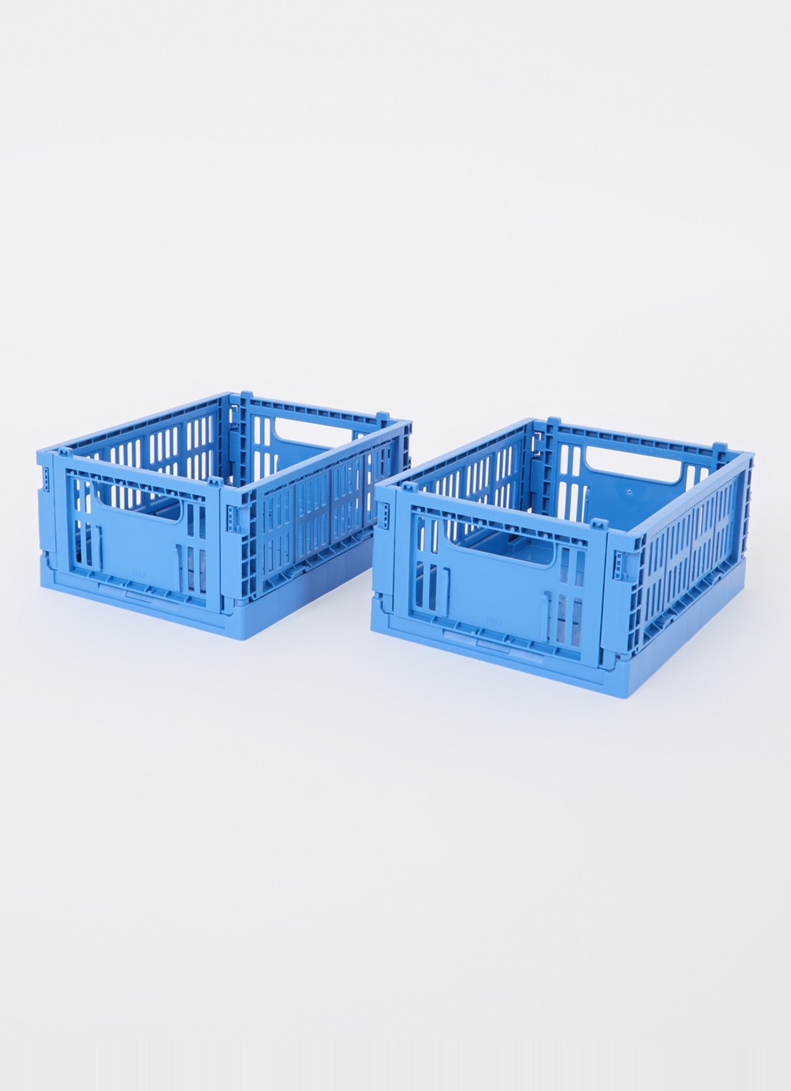 Hay Colour Crate Mini vouwkrat set van 2 - detail blauw