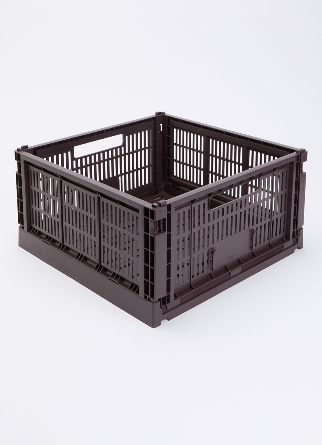 Hay Colour Crate Square L vouwkrat  - voorkant 2 aubergine
