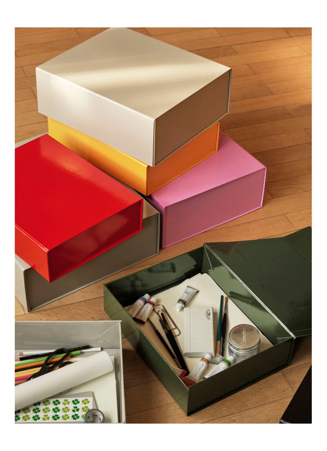 Hay Colour Storage opbergdoos - voorkant 3 khaki