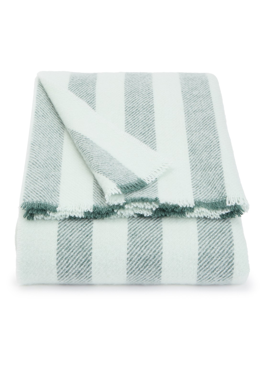 Hay Duo plaid van wol 180 x 130 cm - voorkant mint